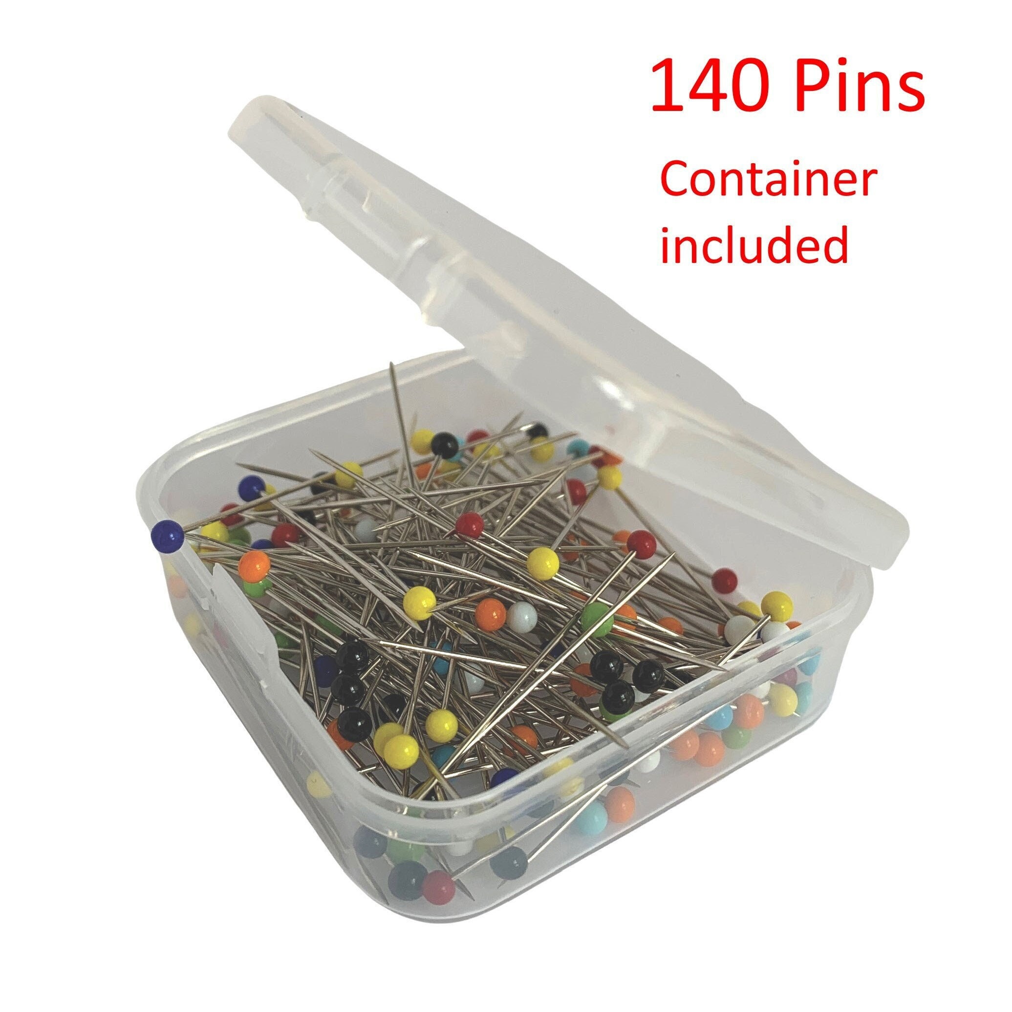 201 Pieces Ball Glass Head Pins Straight Quilting Pins for DIY Sewing Crafts Dressmaker,Jewelry Decoration Sewing Pins with Pin Cushion with Plastic Box 
