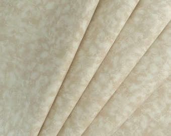 Natural Beige Cotton Fabric, Quilting Weight, Soft Hand