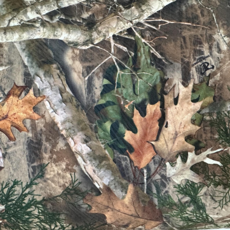 True Timber Lost Pattern True Timber Black & Tan Camo Canvas Fabric, 60