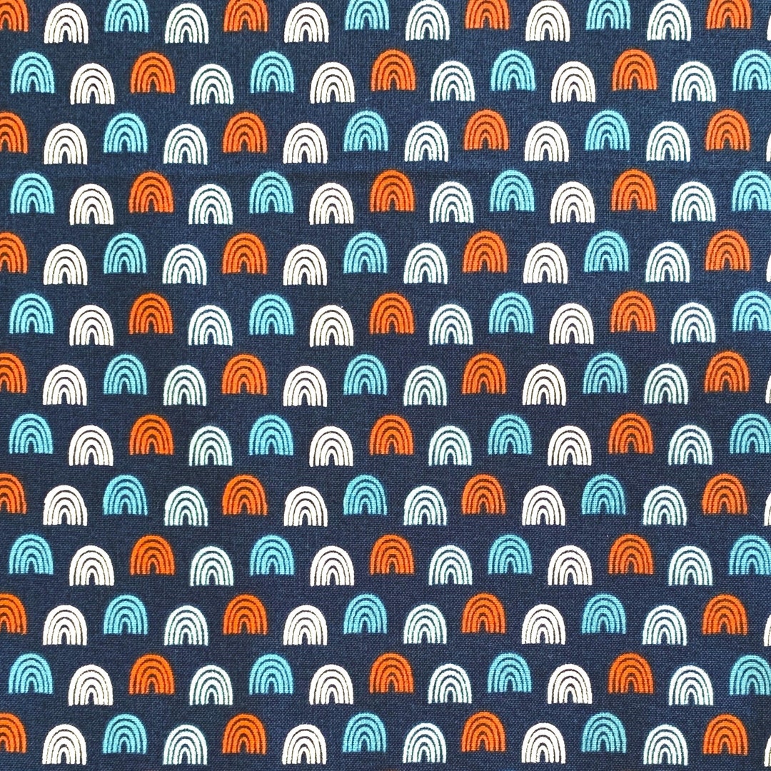 Tissu 100 coton Camelot Fabrics, vagues festonnées, design Emma