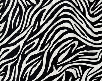 Zebra Print Cotton Fabric, Quilting Apparel and Craft Fabric