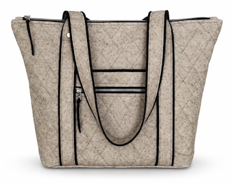 Carry All Tote Sewing Pattern PDF | Zippered Purse | Large Shoulder Bag | Instant Download