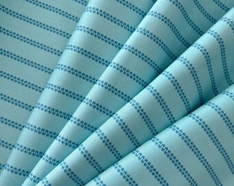 Blue Striped Cotton Fabric, Andover Quilting Weight