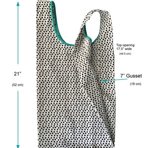 Vikbara shoppingkassar med bärväska PDF-sömnadsmönster bild 5