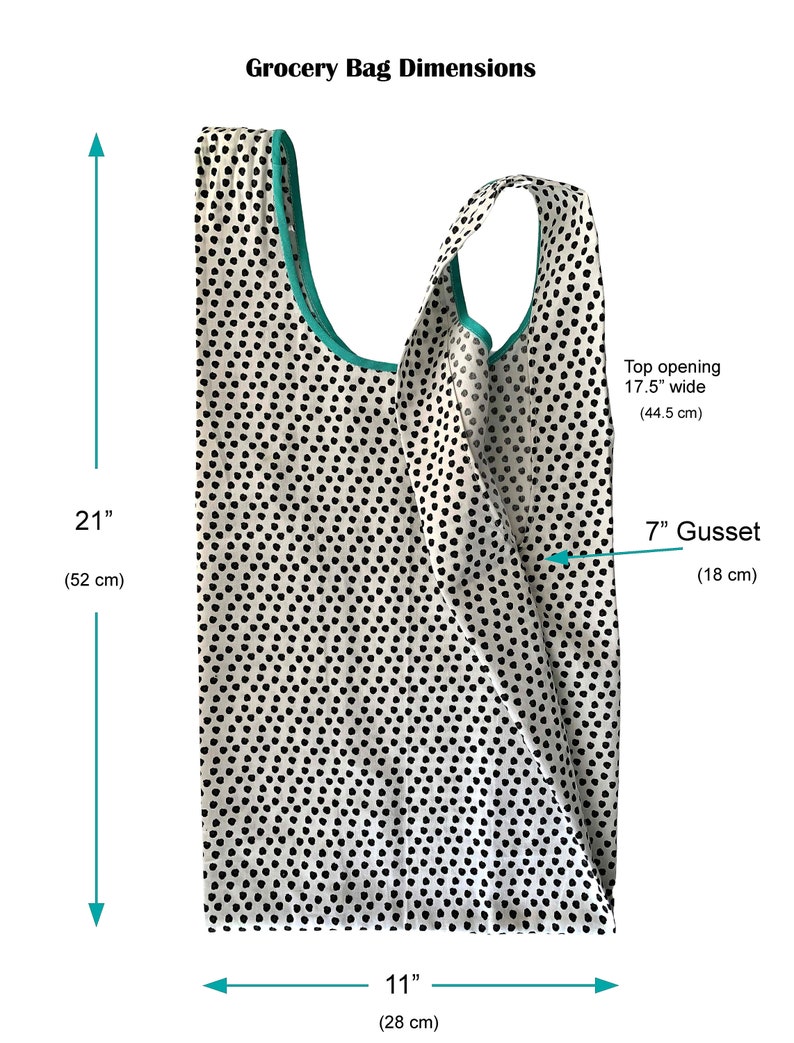 Vikbara shoppingkassar med bärväska PDF-sömnadsmönster bild 5