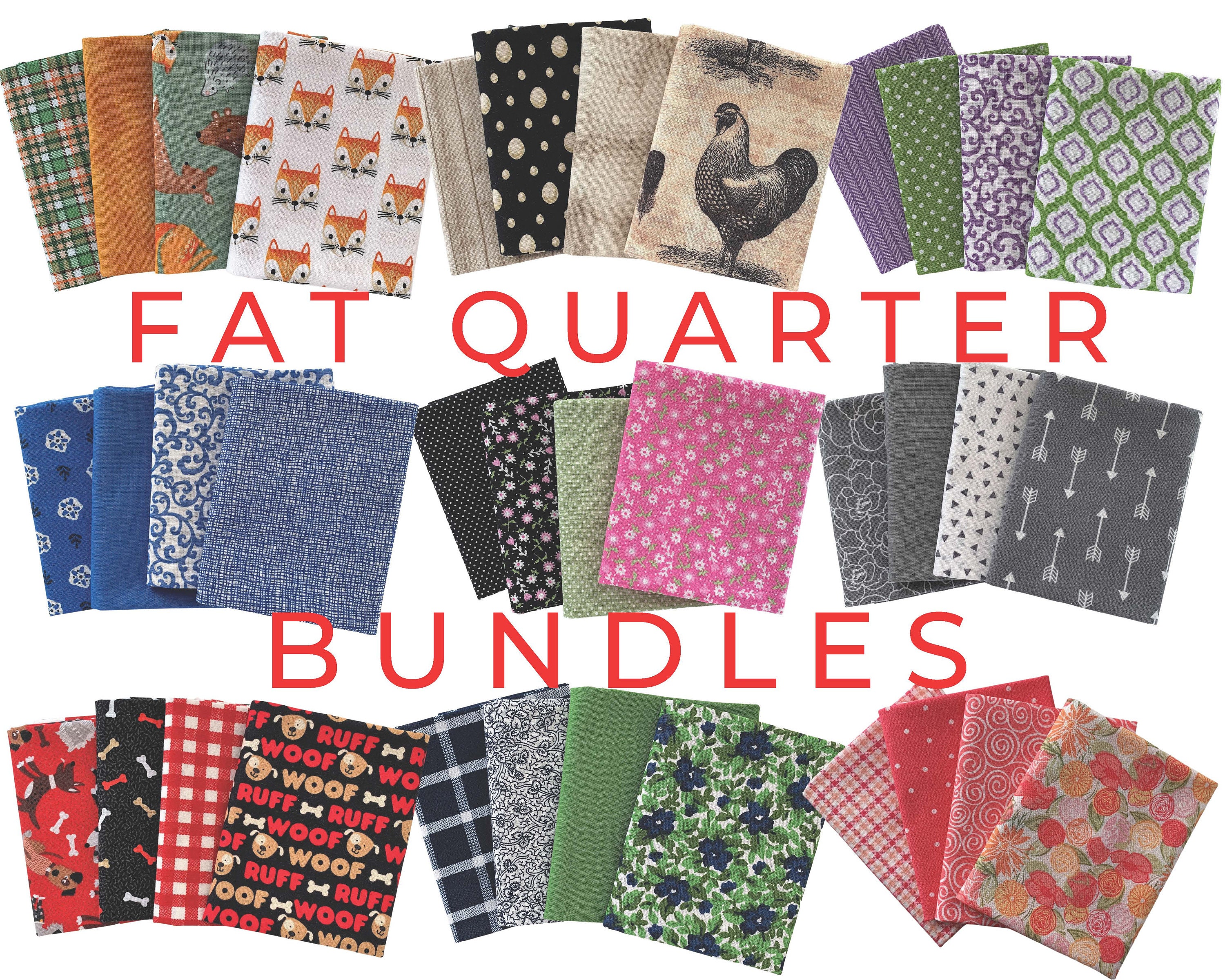 Fat Quarter Bundle Pick your Bundles Bundle of Four Quilting Etsy