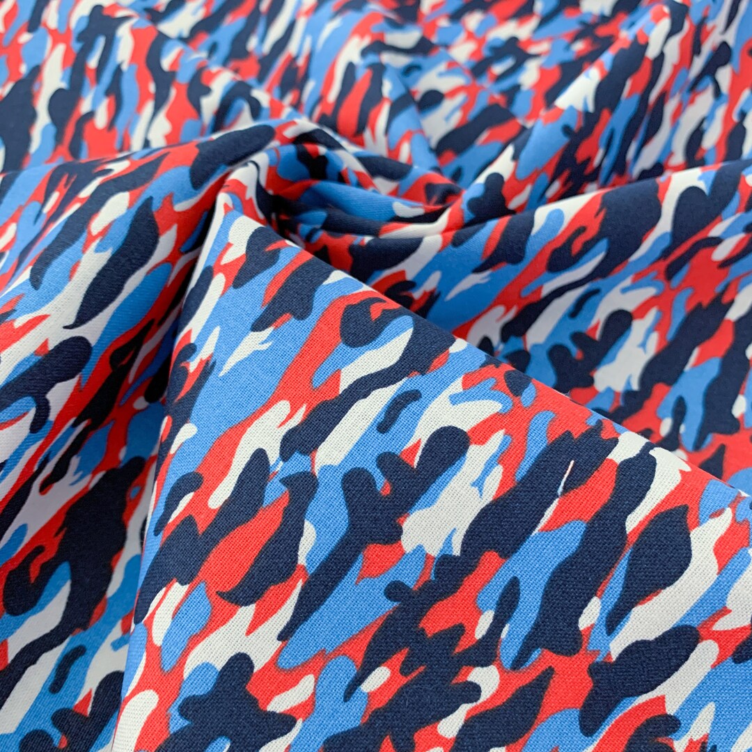 Patriotic Camo Fabric, 100 Cotton Fabric, Quilting Cotton, Apparel