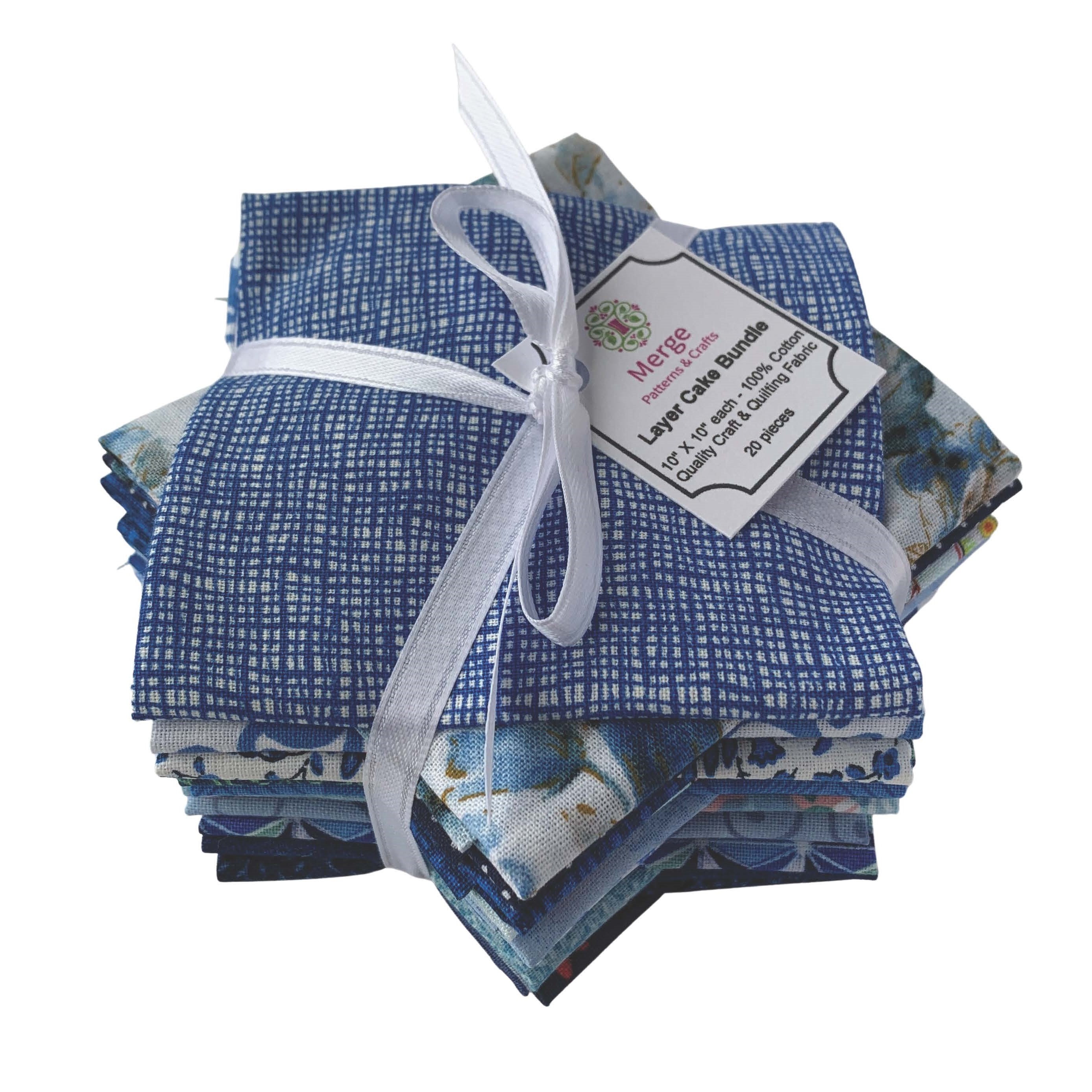 Blue Layer Cake Fabric Bundle of 20 Pieces 10 x 10 Fabric Etsy