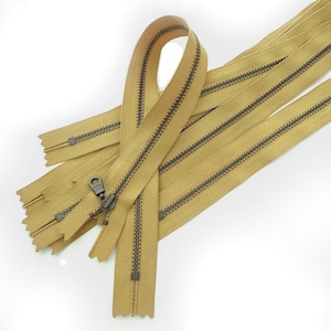 14&quot; YKK Metal Zipper with Donut Pull, #4.5 Non Separating Metal Zipper, Bag Making Zippers, Monster Snot #828
