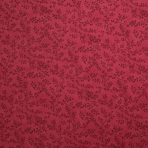 100% Cotton Vines on Red, Small Vine Print Fabric, Quilting Cotton, Apparel and Craft Fabric, Sold by the Half Yard and Full Yard, Dark Red
