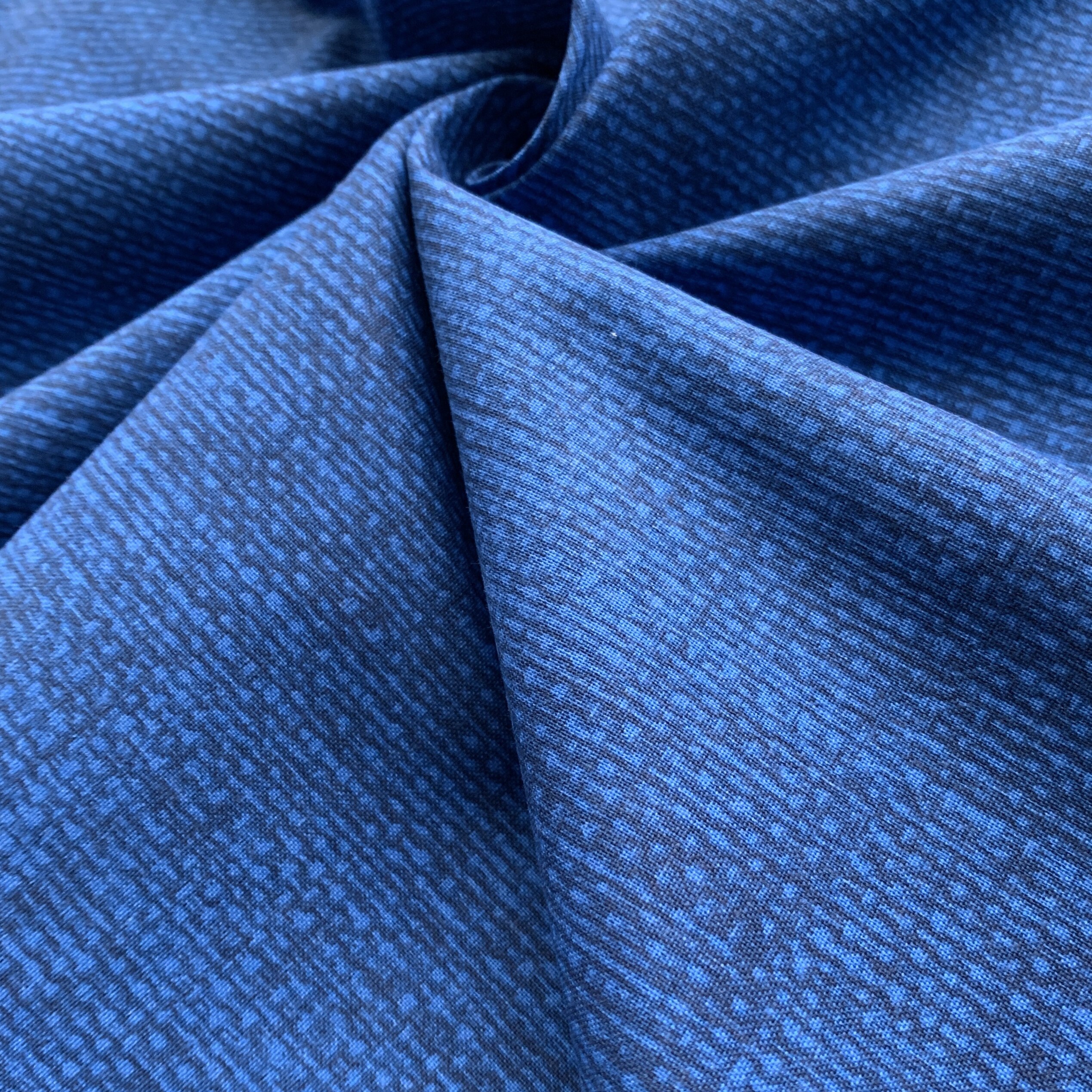 Royal Blue Basketweave Cotton Fabric by the Yard Half Yard Etsy