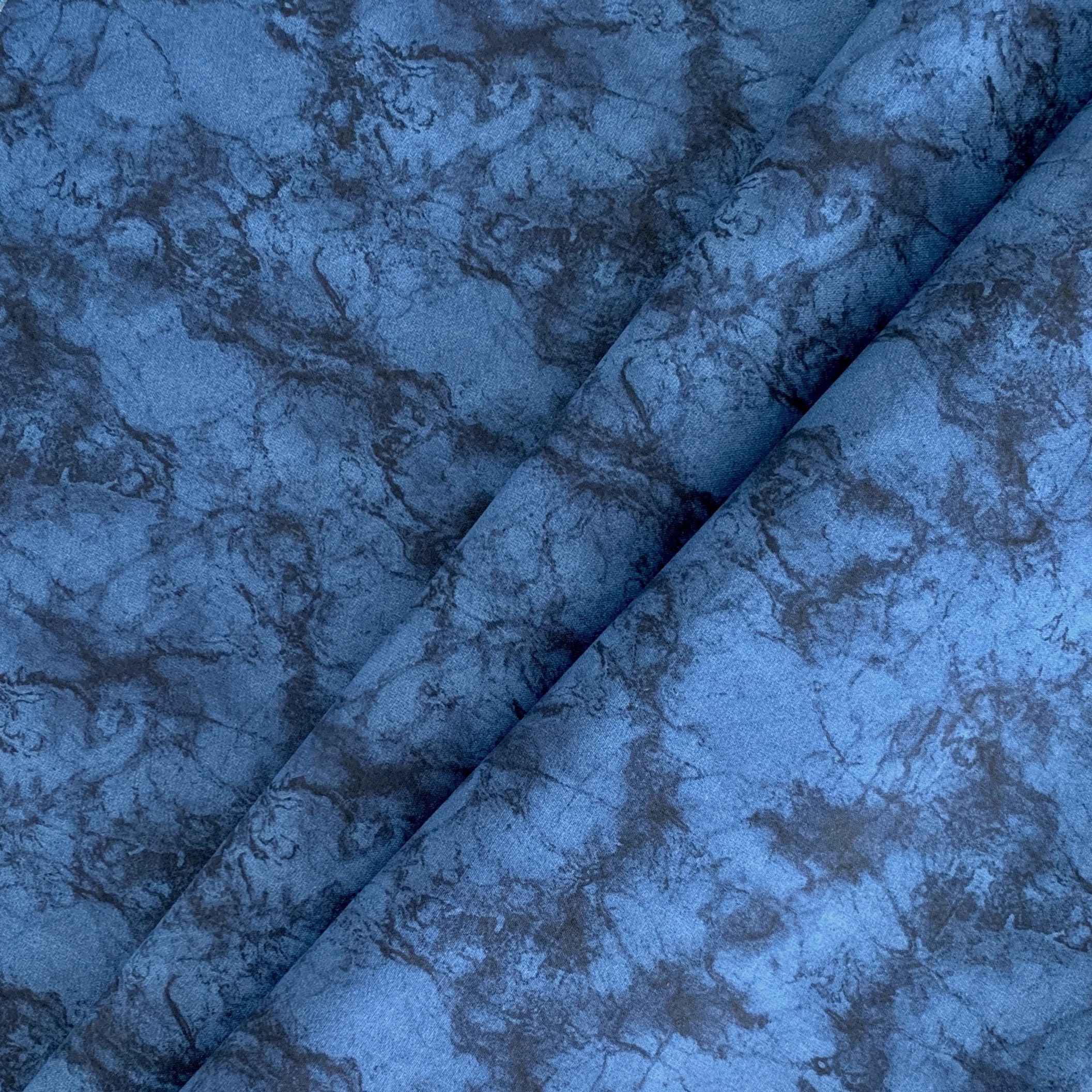 Navy Blue Marble Cotton Fabric 100% Cotton 1st Quality - Etsy