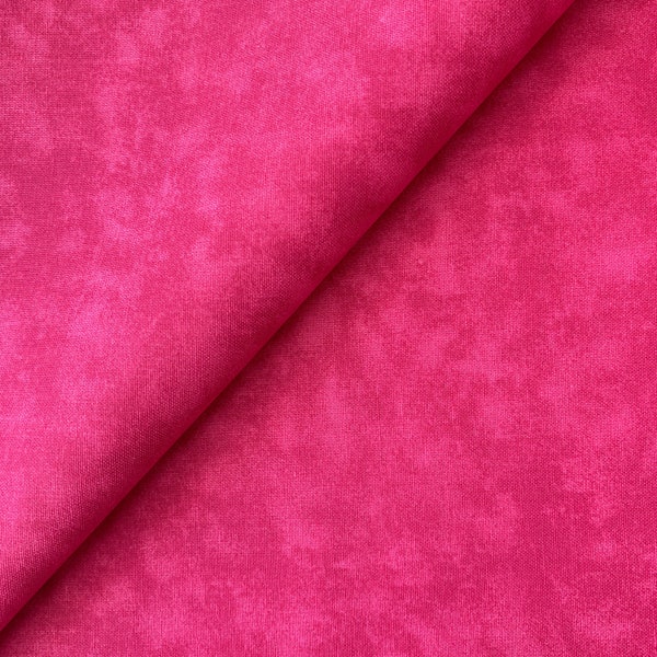 Bright Pink 100% Cotton Fabric, Flamingo Pink Tonal Blend, Home Decor Fabric, Quilting Cotton by the Half Yard, Full Yard, Quarter Yard