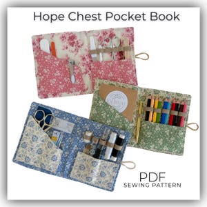 Hope Chest Pocket Book patron de couture, kit de couture, patron de couture de journal, patron de kit de manucure, livre à couverture souple PDF à télécharger