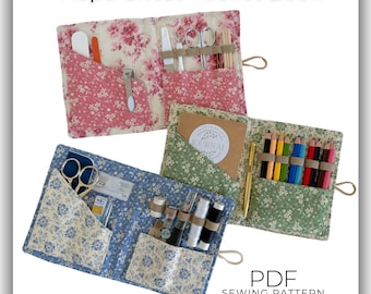 Hope Chest Pocket Book Sewing Pattern, Travel Organizer (PDF Download)