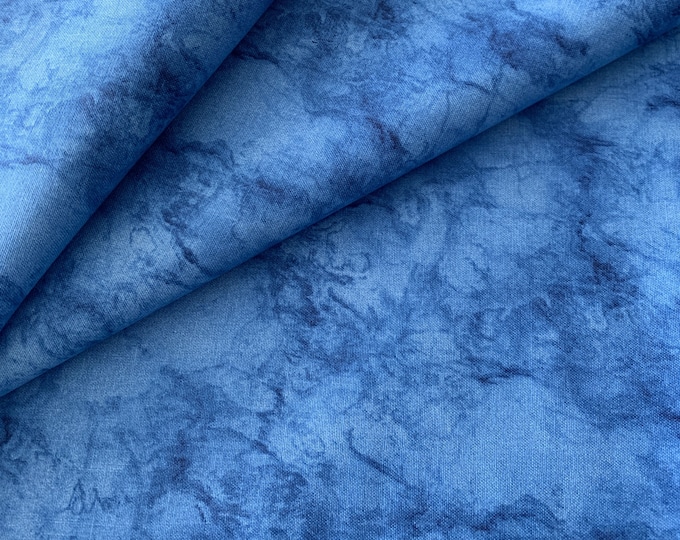 Royal Blue Marble Cotton Fabric, 100 Cotton, 1st Quality, Quilting