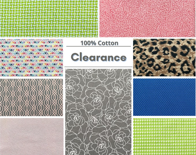 Clearance Cotton Fabric, 100 Percent Cotton Fabric, Quilting Cotton