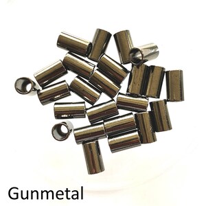 5mm Hole. Metal Ends Caps, High Quality Cord Ends, Clothing Hardware , Bag Hardware, Purse Hardware, Cord Ends, Silver, Gold, Gunmetal,Black Gunmetal