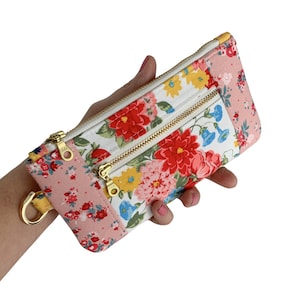 Wallet PDF Sewing Pattern, Blossom Wallet Pattern, Zippered Wallet, Coin Purse Tutorial, Credit Card Case Pattern, Wallet Clutch