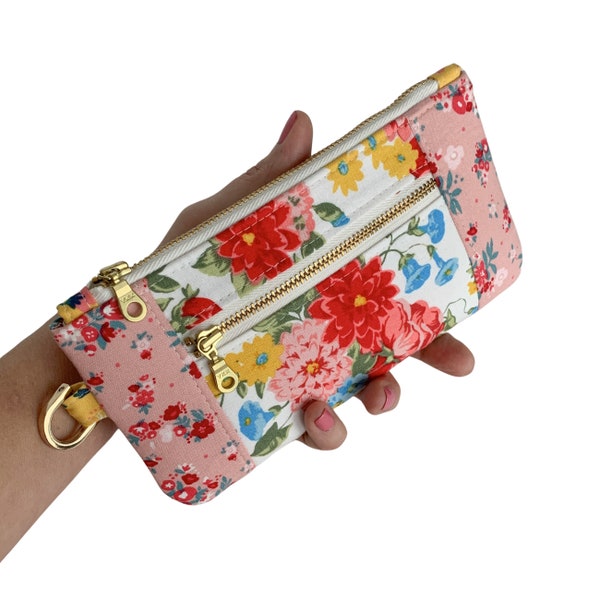 Blossom Wallet PDF Sewing Pattern, Zippered Coin Purse Tutorial Digital Download