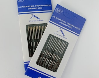 AXIS Aghi Con Cruna Automatica (self-threading) | Confezione Da 2 Con 3 Misure Diverse | Aghi Per Cucito Facili Da Infilare Senza Lenti - 3