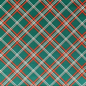 Christmas Plaid 100% Cotton Fabric, Holiday Tartan Plaid, Premium Christmas Fabric by the Yard, Half, & Quarter Yard, Home Decor Fabric