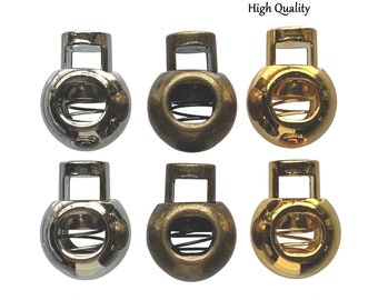 Metal Cord Locks, Gold Toggle Cord Lock,Silver Toggle Cord Lock, Strong cord lock, Toggle, Premium Quality metal button style cord locks