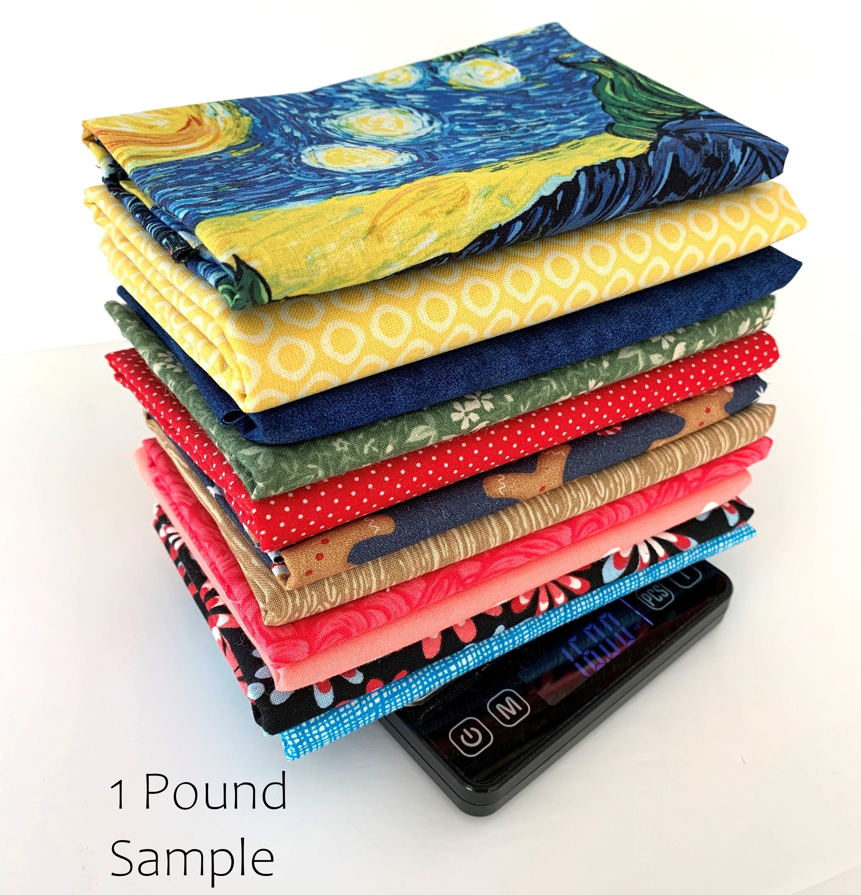 Cotton Fabric Scraps Large Sized Remnants By The Pound Etsy