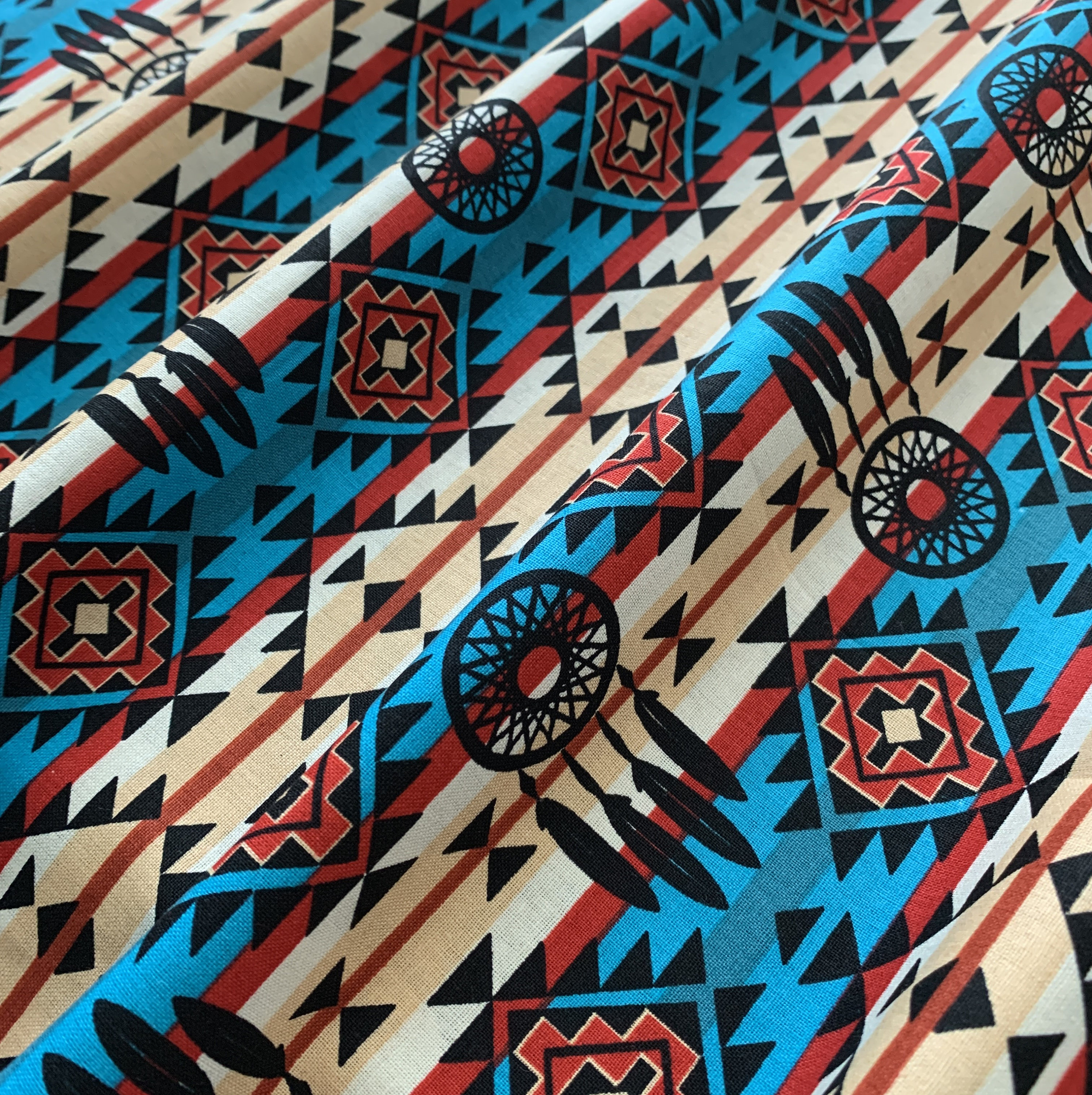 Western Boho Fabric by The Yard 2 Yard, Cowhide Tribal Print Upholstery  Fabric forfor Kids Western Aztec Decorative Waterproof Outdoor Fabric  Bohemian