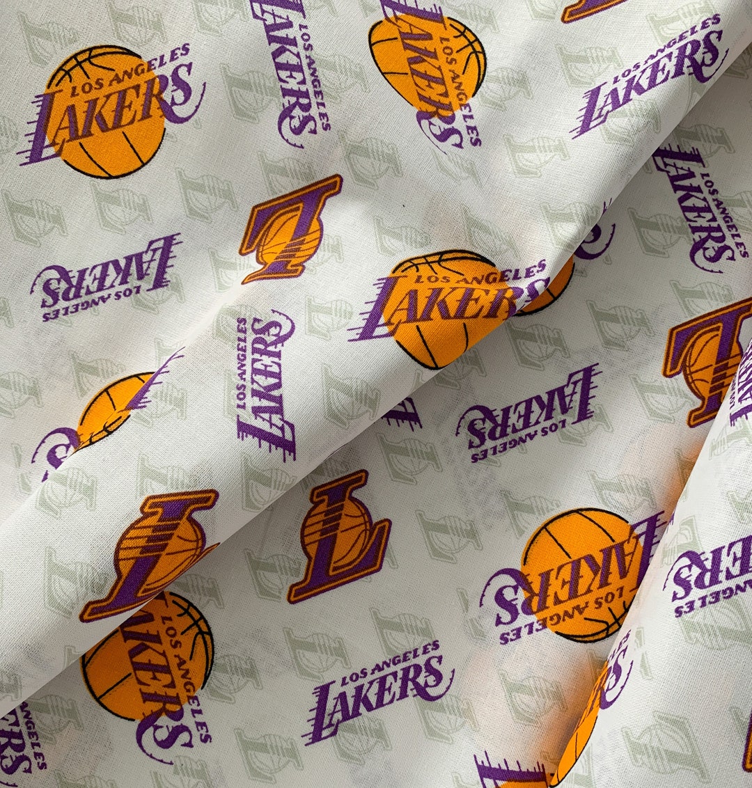 NBA Cotton Fabric Los Angeles Lakers Basketball Fabric, LA Lakers