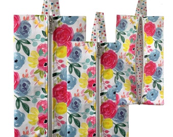 Lined Zippered Shoe Bags PDF Sewing Pattern, 3 Sizes (Digital Download)