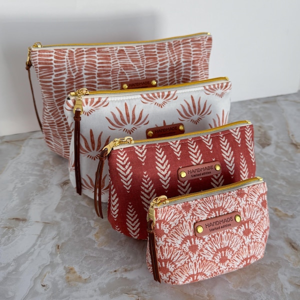 Pouch Sewing Pattern, 4 Sizes (PDF Download) Zippered Makeup Bag Organizers