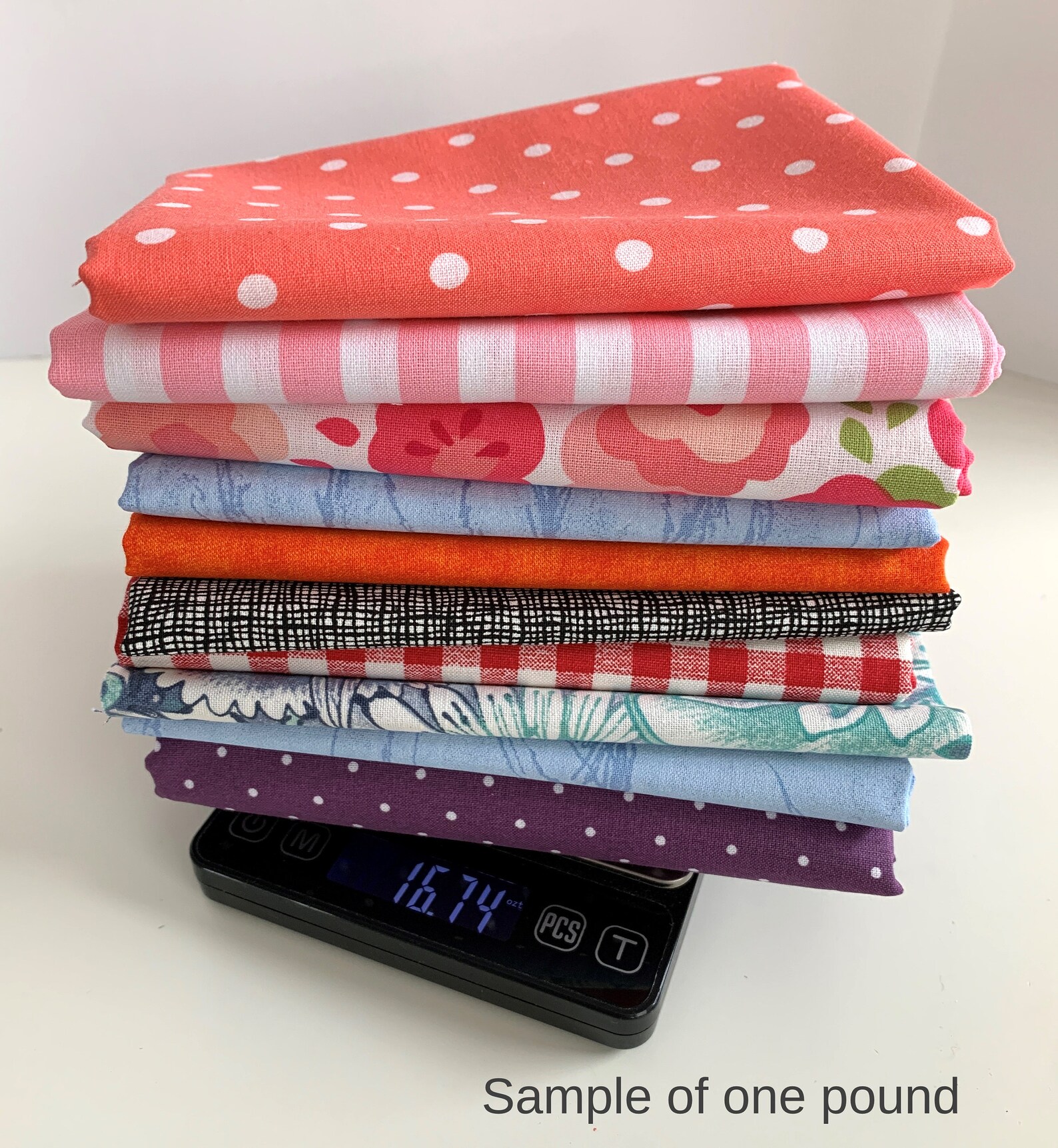 Cotton Fabric Scraps By The Pound Large Quilting Cotton Etsy