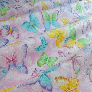 Schmetterling Baumwollstoff, 100% Baumwolle von Fabric Traditions, kristalliner Schmetterling, Quilt Shop Qualitätsstoff