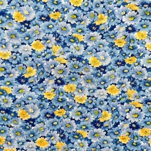 Verpackt Blau Floral 100% Baumwolle Stoff, Andenken Calico Quilting Gewicht