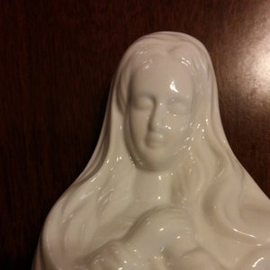 Virgin Mary porcelain Madonna bust