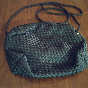 Andre Cellini vintage Black woven strap purse