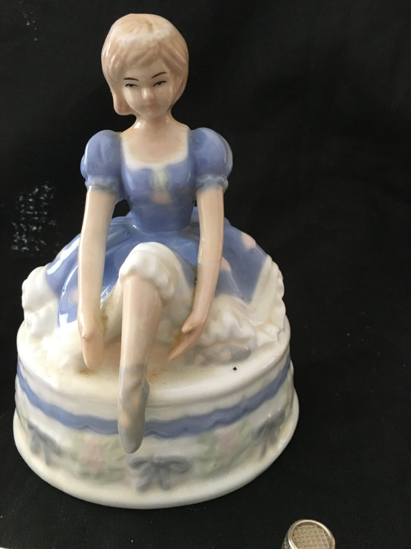 Ceramic music box dancer ceramic dancer figurine musical Etsy