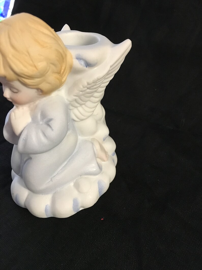 Ceramic Angel Candlestick Holder Angel Candle Holder Praying Etsy