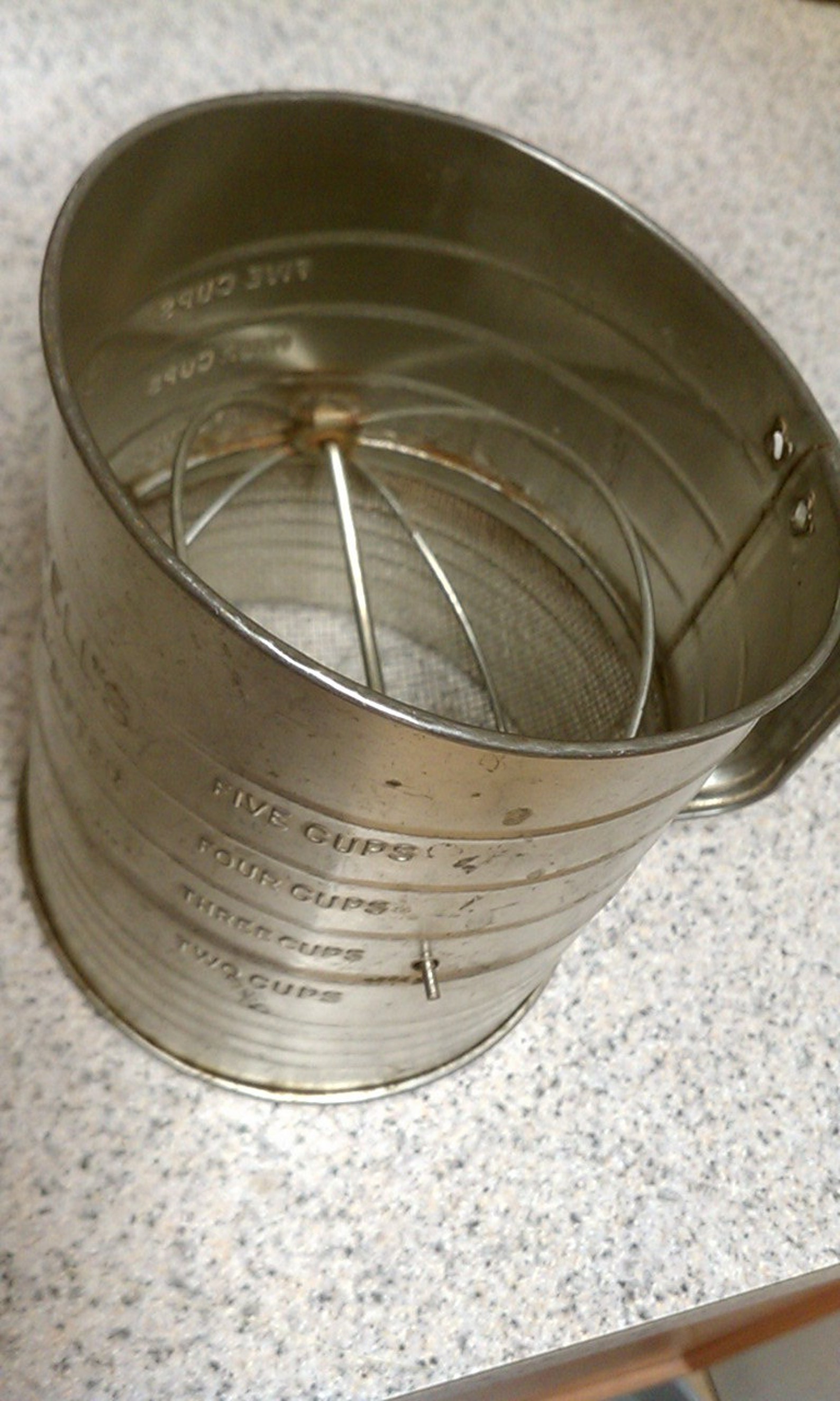 Vintage Bromwell 5 Cup Metal Sifter Hand Crank Etsy