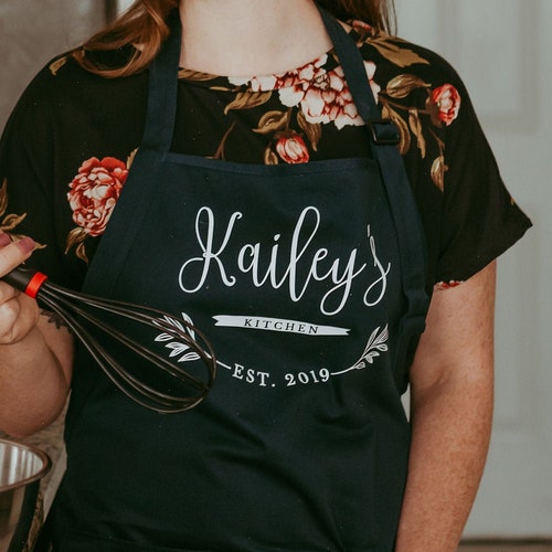 Personalised 'Queen Of Baking' Apron & Chef Hat Set - Crown Design, Great Birthday Gift