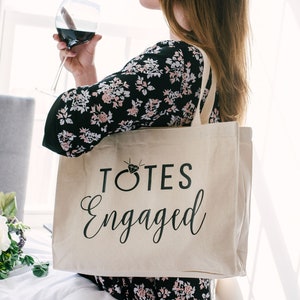 Totes Engaged Engagement Gifts for Her Engagement Gift Bride to Be Tote Newly Engaged Gifts Engaged Tote Bag Engagement Tote Bag image 2