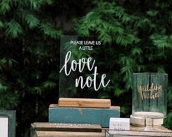Love Notes, Wedding Signs Acrylic, Wedding Guestbook Alternative, Wedding Guest Book Sign,