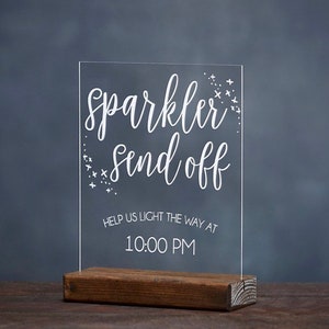 Wedding Sparkler Sign Sparkler Signs for Weddings Sign for Wedding Sparklers Sparkler Send Off Acrylic Wedding Sign Acrylic Sign image 1