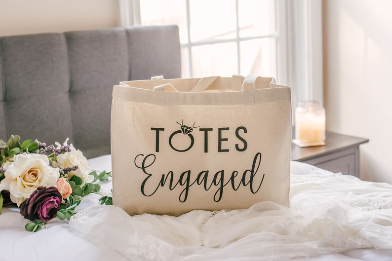 Totes Engaged Engagement Gifts for Her Engagement Gift Bride to Be Tote Newly Engaged Gifts Engaged Tote Bag Engagement Tote Bag image 4