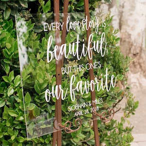 Every Love Story is Beautiful Sign Wedding Sign Large Wedding Sign Wedding Welcome Sign Acrylic Wedding Welcome Sign Acrylic Sign image 1