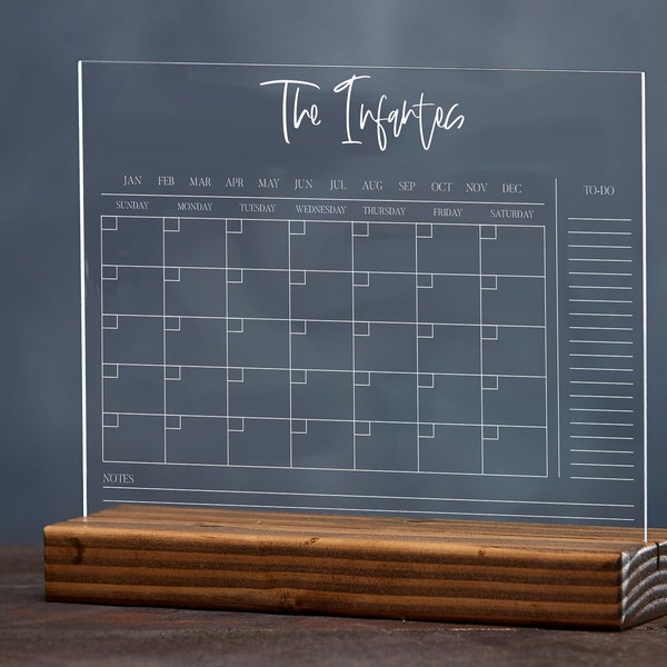 Dry Erase Calendar Etsy