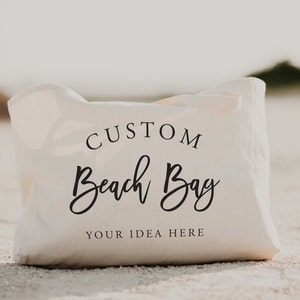 Custom Designed Canvas Beach Bag