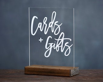 Wedding Cards and Gifts Sign, Cards and Gifts Acrylic Sign, Wedding Decor