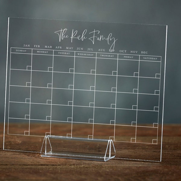 Dry Erase Calendar Etsy